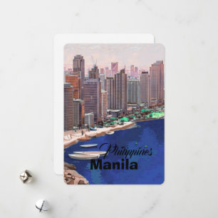 Arte de tarjeta postal de Manila Filipinas, Filipi