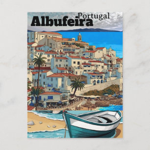 Arte de tarjeta postal de viaje a Albufeira Portug