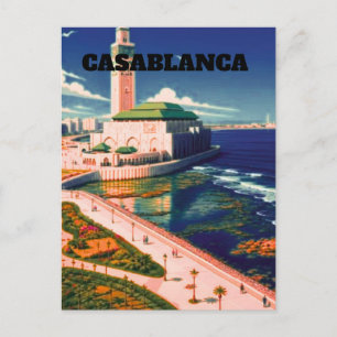 Arte de tarjeta postal de viaje a Casablanca, Post