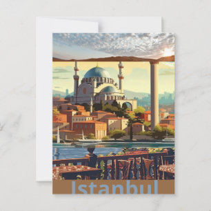 Arte de tarjeta postal de viaje a Estambul, Estamb