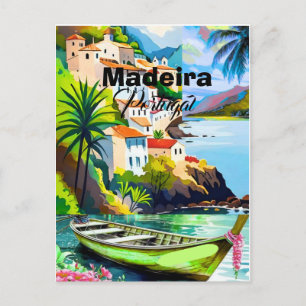 Arte de tarjeta postal de viaje a Madeira Portugal