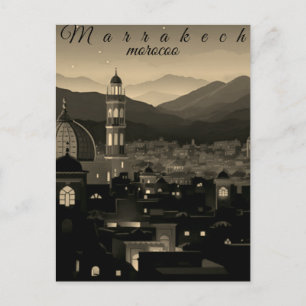 Arte de tarjeta postal de viaje a Marruecos, Arte