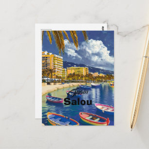 Arte de tarjeta postal de viaje a Salou España, Ta