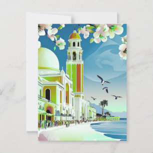 Arte de tarjeta postal de viaje a Santorini Grecia