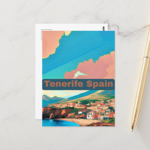 Arte de tarjeta postal de viaje a Tenerife España