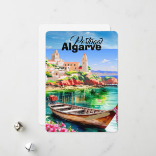 Arte de tarjeta postal de viaje Algarve Portugal,