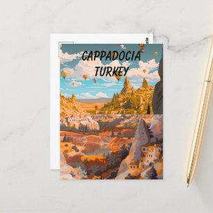 Arte de tarjeta postal de viaje de Capadocia, Capa