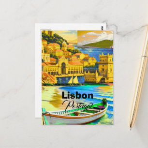 Arte de tarjeta postal de viaje de Lisboa, Arte de