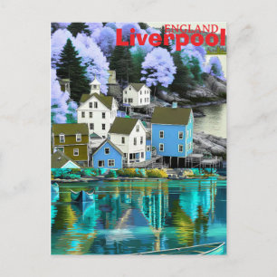 Arte de tarjeta postal de viaje de Liverpool, Arte