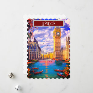 Arte de tarjeta postal de viaje de Londres, Arte d