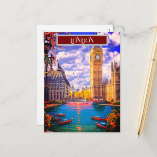 Arte de tarjeta postal de viaje de Londres, Arte d
