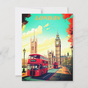 Arte de tarjeta postal de viaje de Londres, Arte d