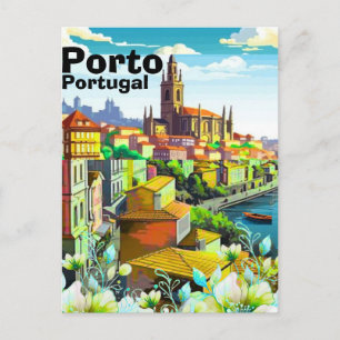 Arte de tarjeta postal de viaje de Oporto, Arte de