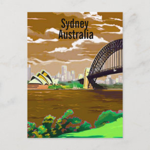 Arte de tarjeta postal de viaje de Sydney Australi