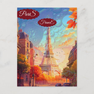 Arte de tarjeta postal de viaje Vintage Viaje Fran