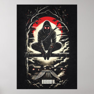 Arte de tatuaje de anime japonés shinobi de luna r