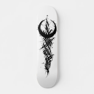 Arte de tatuajes de basura en skateboard