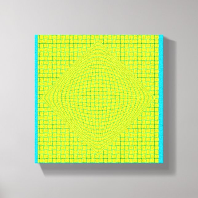 Arte de tela azul, amarillo envuelto (Anverso)