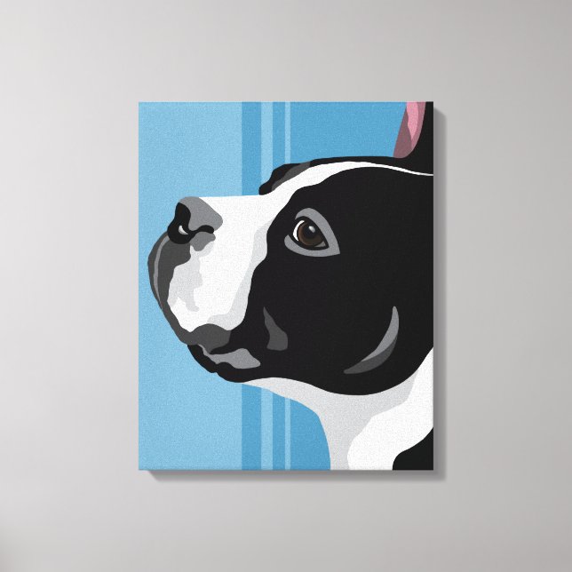 Arte de tela de Boston Terrier (Anverso)