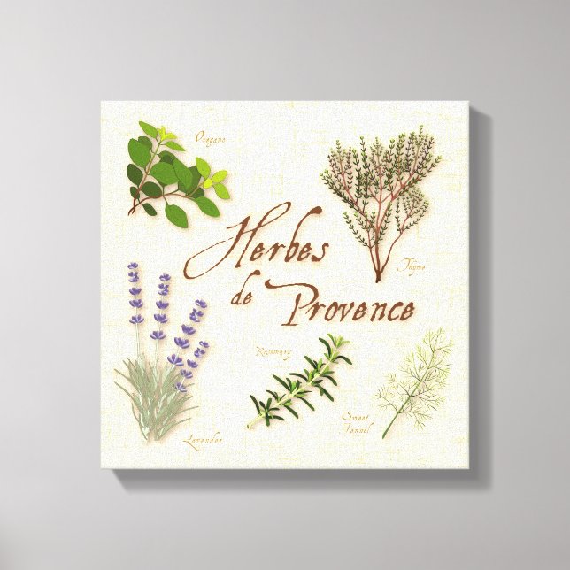 Arte de tela de Herbes de Provence (Anverso)