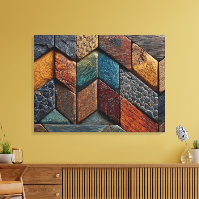 Arte de tela de madera pintada (Insitu (Sala de estar))