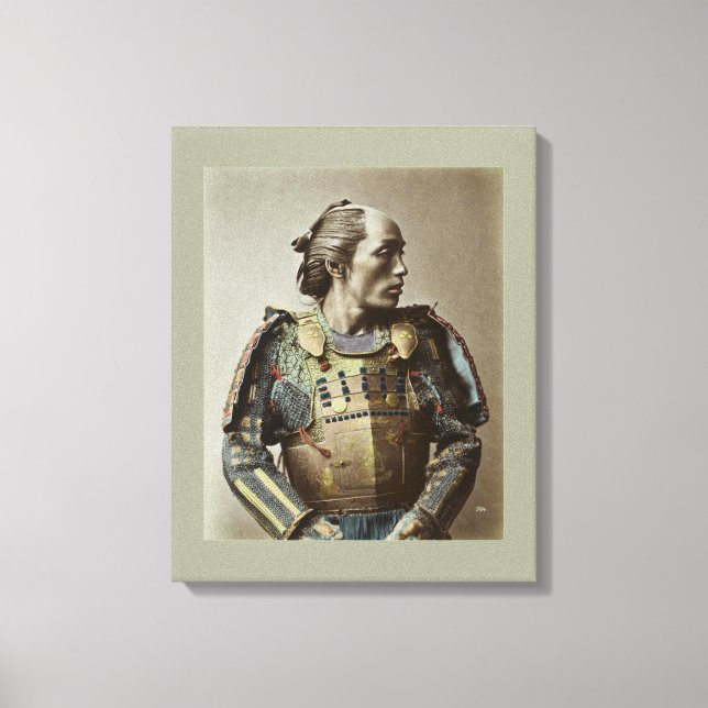 Arte de tela de Samurai Vintage japonés (Anverso)
