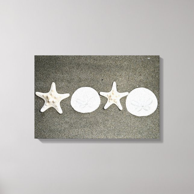 Arte de tela estirada con fotos de Beach X y O (Anverso)