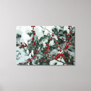 Arte de tela estirado en invierno de Berries, cong