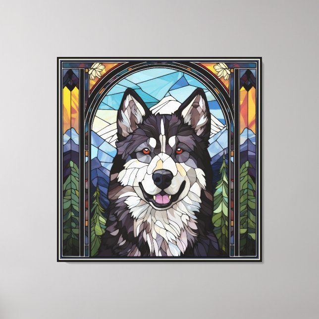 Arte de tela malamute de Alaskan (Anverso)