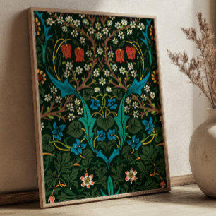 Arte de tela vintage con patrón de tulipanes de Wi
