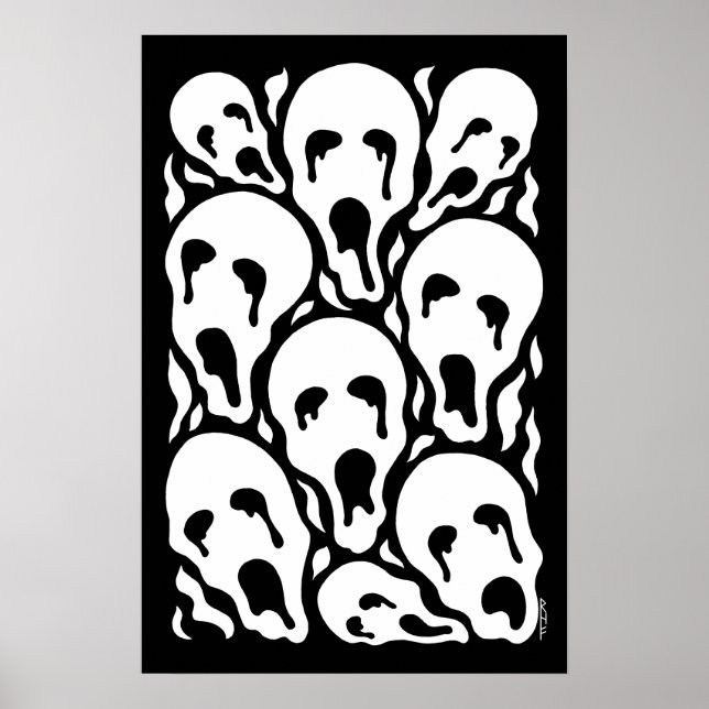 Arte de terror extraño de almas atormentadas (Frente)