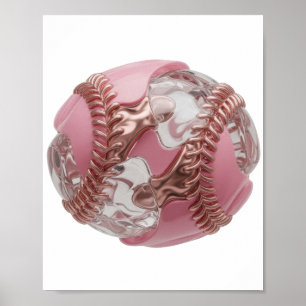 Arte de texto 3D de pelota de béisbol de plata con