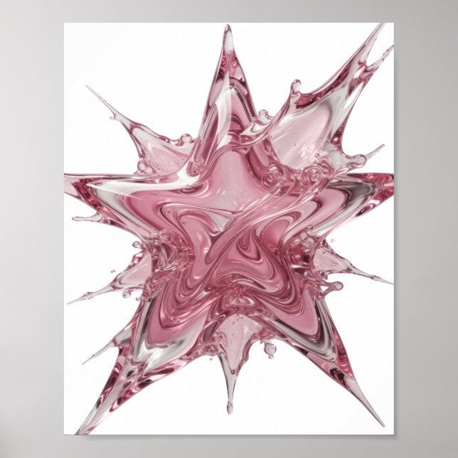 Arte de texto 3D Edgy Pink WATER SPLASH (Frente)