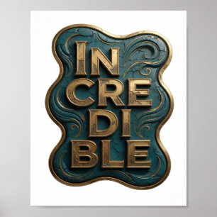 Arte de texto 3D INCREDIBLE de Snappy Gold