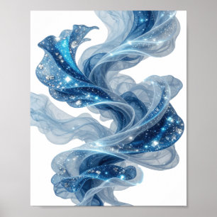 Arte de texto 3D ingenioso de estrellas azules pla