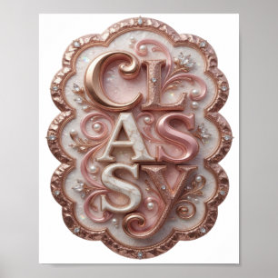 Arte de texto 3D rosa CLÁSICO