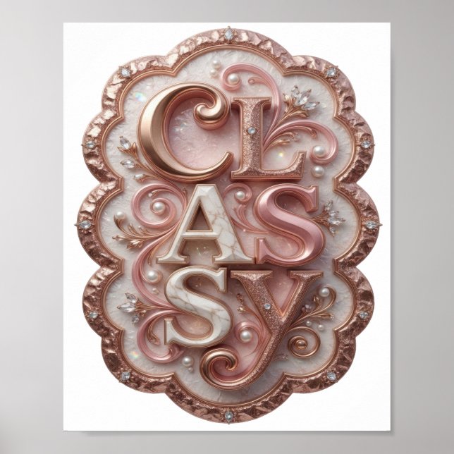 Arte de texto 3D rosa CLÁSICO (Frente)