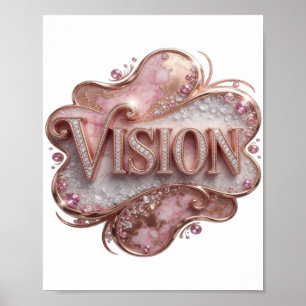 Arte de texto 3D Snappy Gold VISION