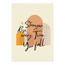 Arte de texto boho moderno inspirador 'Levántate m