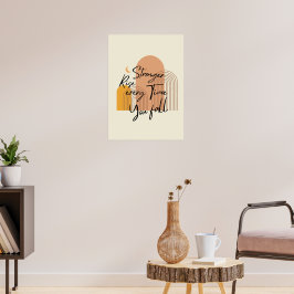 Arte de texto boho moderno inspirador 'Levántate m