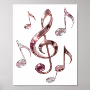 Arte de texto en 3D de Plata Impactante MÚSICA EN