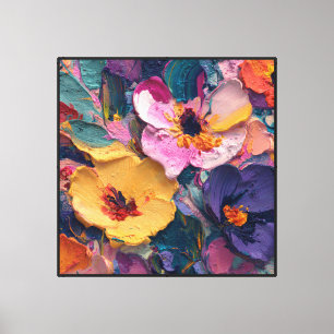 Arte de textura abstracta sinfonía floral