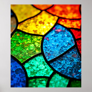 Arte de textura de vidrio emplomado con tonos de j