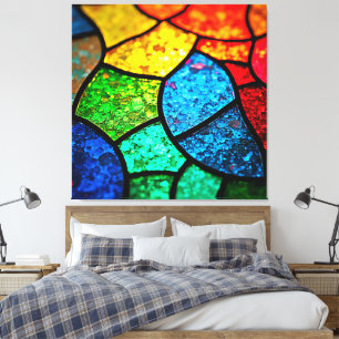 Arte de textura de vidrio emplomado de tonos joya
