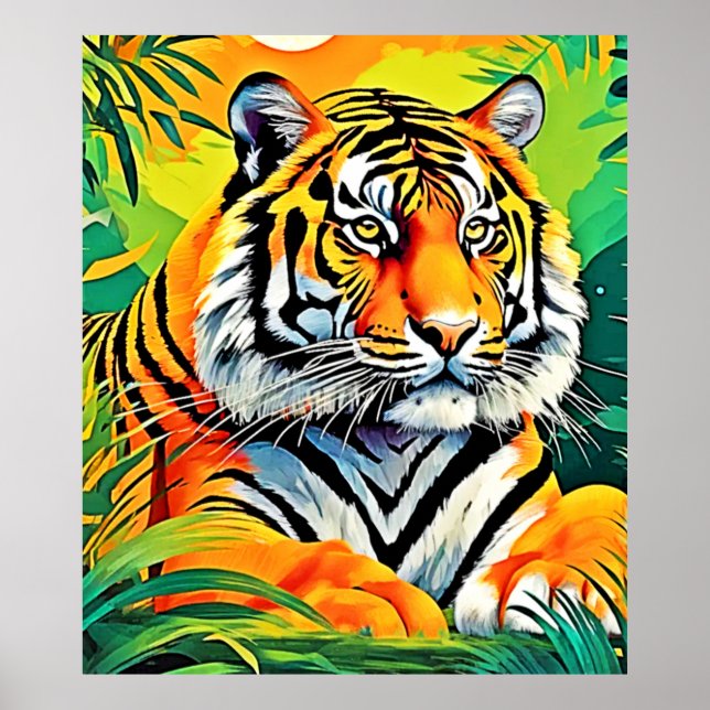 Arte de tigre tropical (Frente)