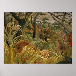 Arte de tigre tropical de la jungla de Roussequ