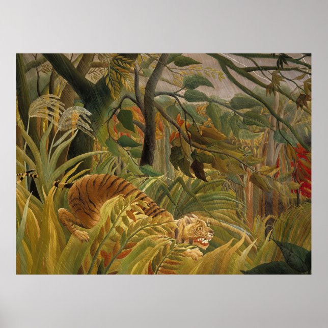 Arte de tigre tropical de la jungla de Roussequ (Frente)