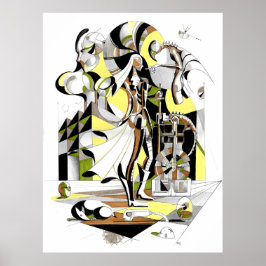 Arte de tinta de espada falsificada