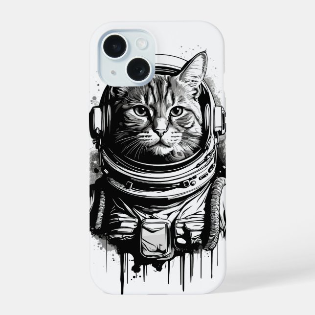 Arte de Tinta de Gato Astronauta (Reverso )