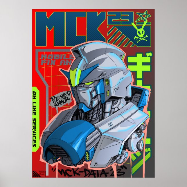 arte de tinta inspirado en gundam (Frente)